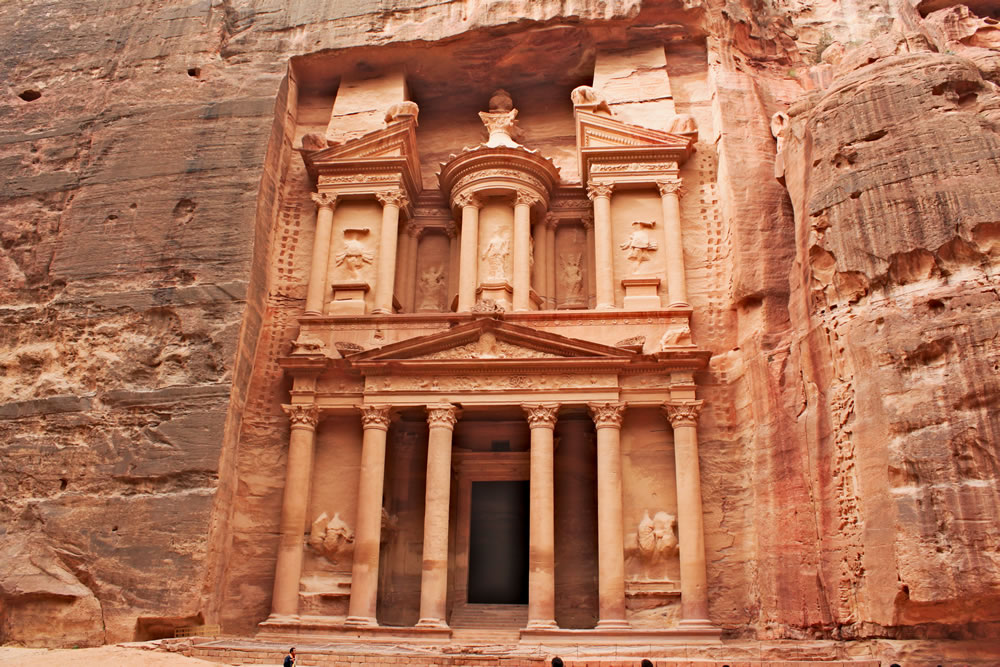 The Treasury in the Ancient Town of Petra